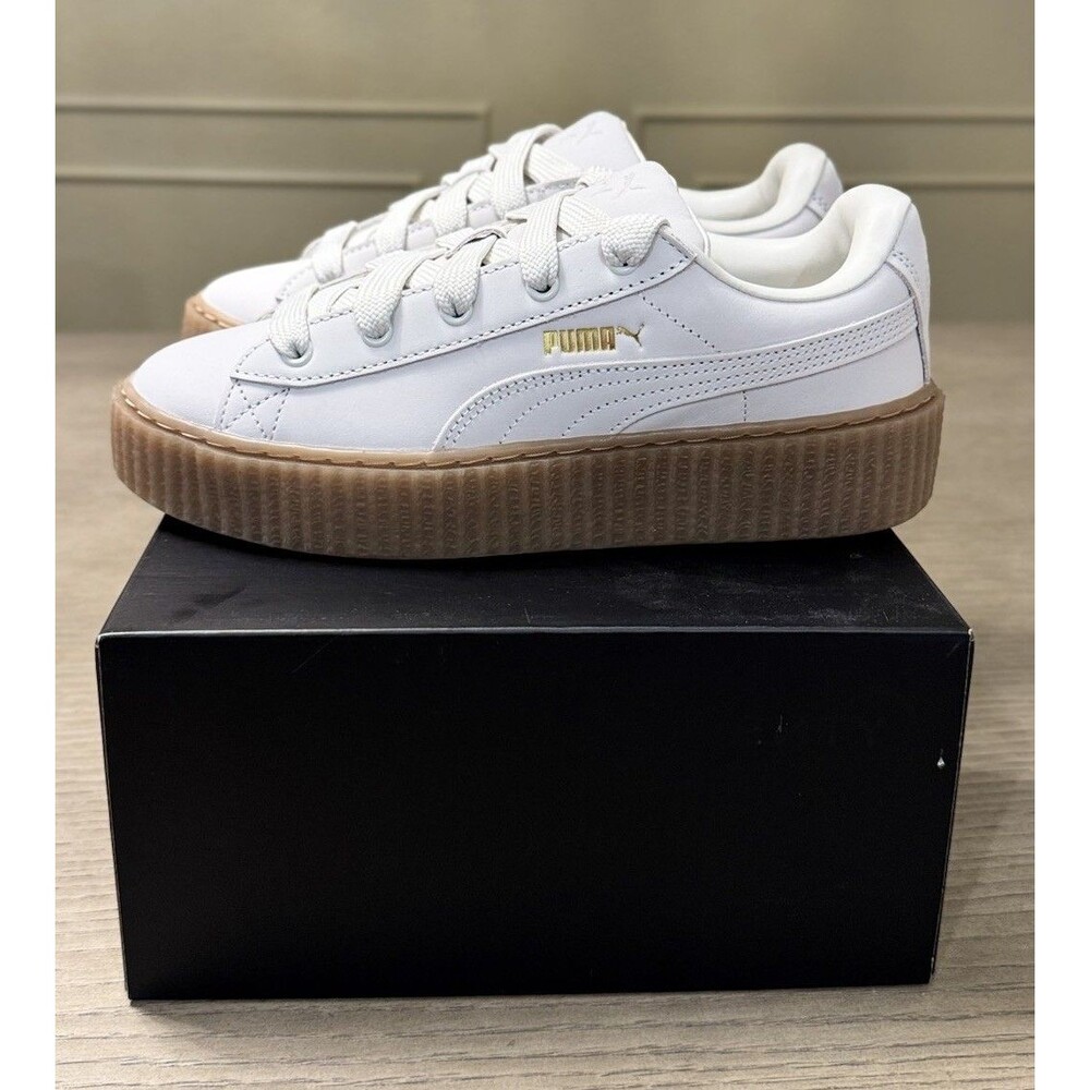 PUMA FENTY Junior Creeper Phatty Nubuck Sneakers. Warm White. Size 6.5 - Picture 5 of 10